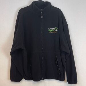 LowerMyBills.com All-Star Affiliate 2XL Fleece Jacket Black Zip DEVON & JONES
